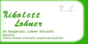 nikolett lohner business card